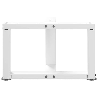 Gambe Tavolino da Caffè forma T 2 pz Bianche 40x25x(30-31) cm