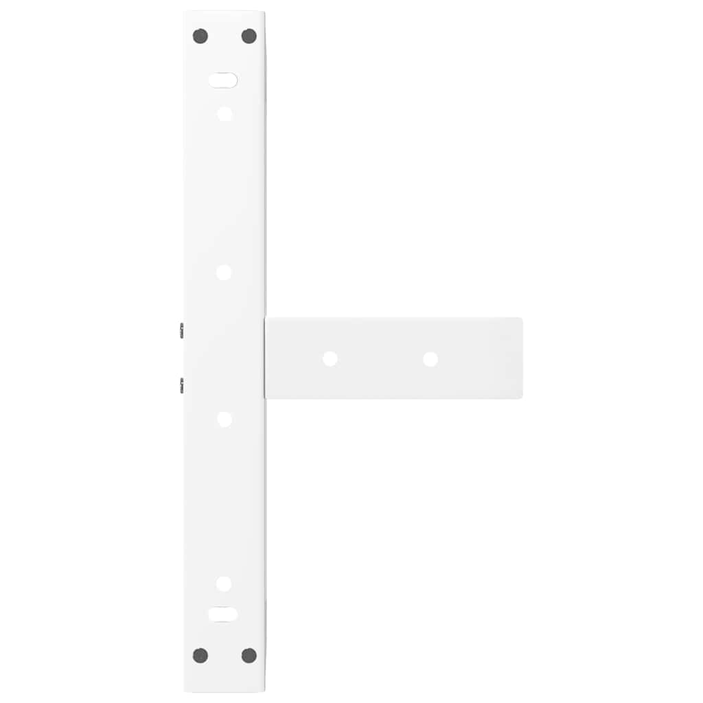 Gambe Tavolino da Caffè a T 2 pz Bianco 40x25x(30-31)cm Acciaio - homemem39