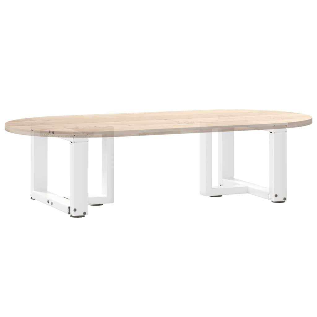 Gambe Tavolino da Caffè a T 2 pz Bianco 40x25x(30-31)cm Acciaio - homemem39