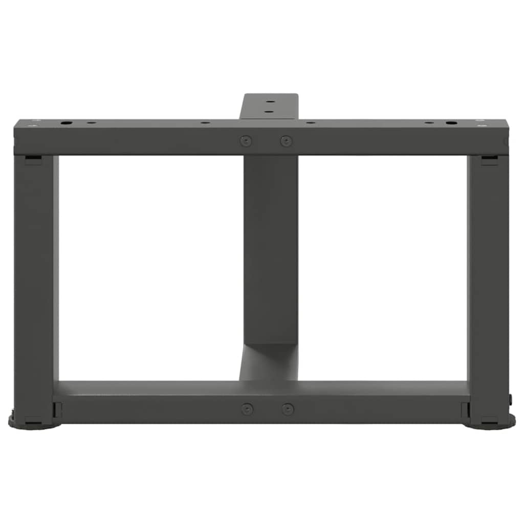 Gambe Tavolino da Caffè forma T 2 pz Antracite 40x25x(30-31) cm