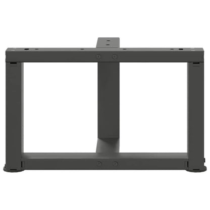 Gambe Tavolino da Caffè forma T 2 pz Antracite 40x25x(30-31) cm