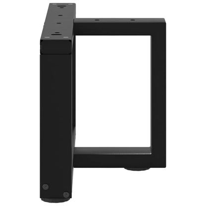 Gambe per Tavolino da Caffè forma T 2 pz Nere 50x25x(30-31) cm