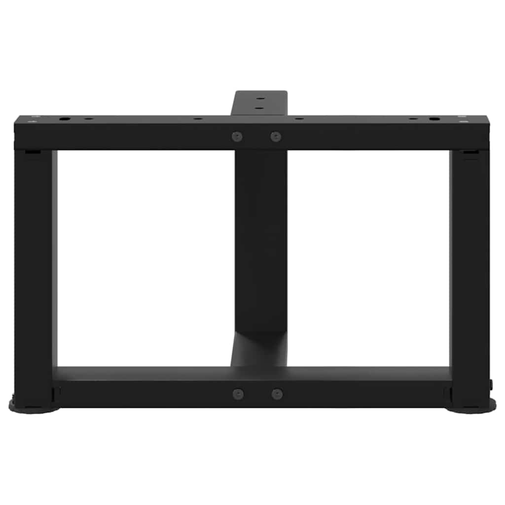 Gambe per Tavolino da Caffè forma T 2 pz Nere 50x25x(30-31) cm