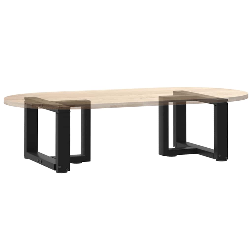 Gambe Tavolino da Caffè a T 2 pz Nero 50x25x(30-31) cm Acciaio - homemem39