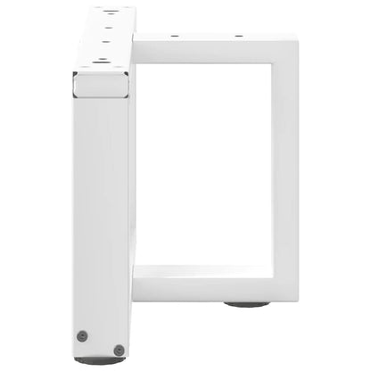 Gambe Tavolino da Caffè a T 2 pz Bianco 50x25x(30-31)cm Acciaio - homemem39