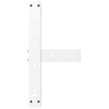Gambe Tavolino da Caffè a T 2 pz Bianco 50x25x(30-31)cm Acciaio - homemem39