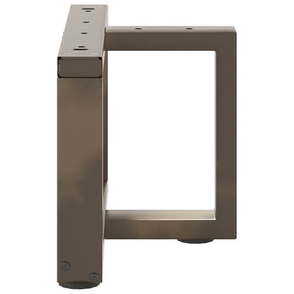 Gambe Tavolino Caffè a T 2 pz Naturale 50x25x(30-31) cm Acciaio