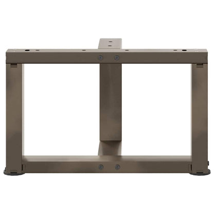 Gambe Tavolino Caffè a T 2 pz Naturale 50x25x(30-31) cm Acciaio