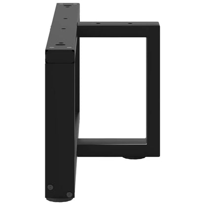 Gambe per Tavolino da Caffè forma T 2 pz Nere 60x25x(30-31) cm