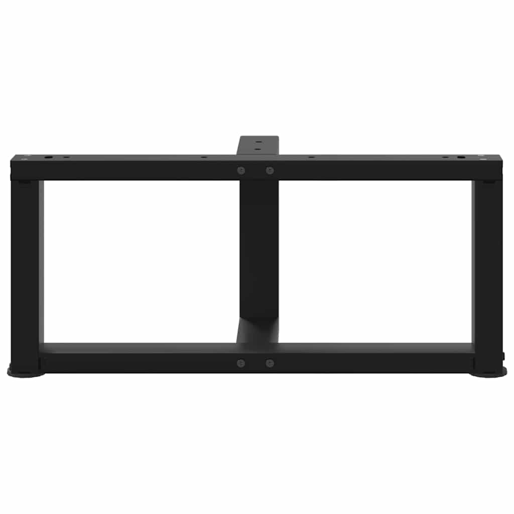 Gambe per Tavolino da Caffè forma T 2 pz Nere 60x25x(30-31) cm