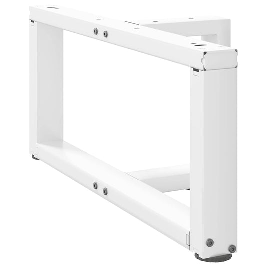 Gambe Tavolino da Caffè a T 2 pz Bianco 60x25x(30-31)cm Acciaio - homemem39