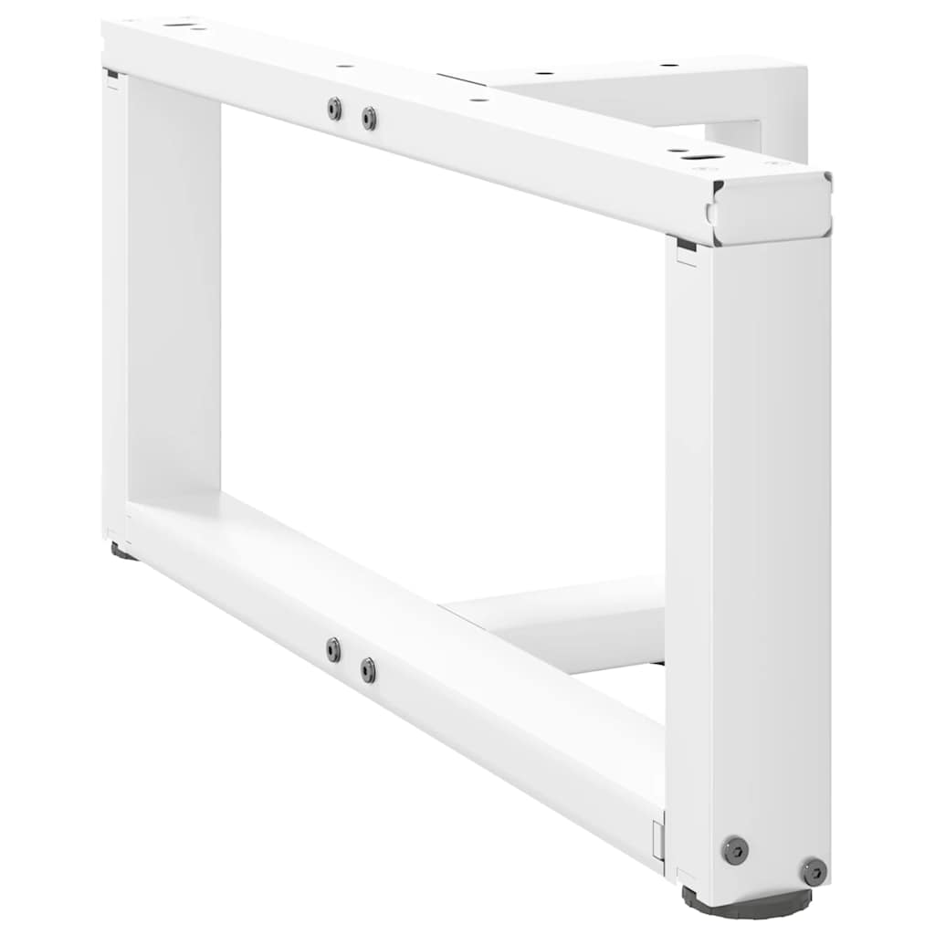 Gambe Tavolino da Caffè a T 2 pz Bianco 60x25x(30-31)cm Acciaio - homemem39