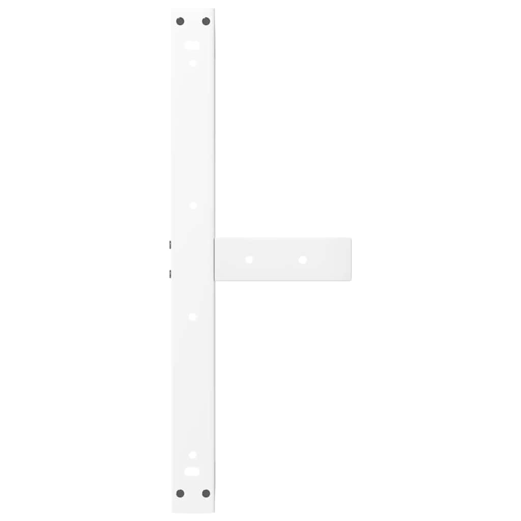 Gambe Tavolino da Caffè a T 2 pz Bianco 60x25x(30-31)cm Acciaio - homemem39