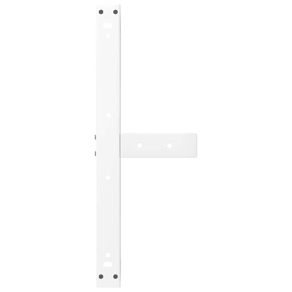 Gambe Tavolino da Caffè a T 2 pz Bianco 60x25x(30-31)cm Acciaio - homemem39