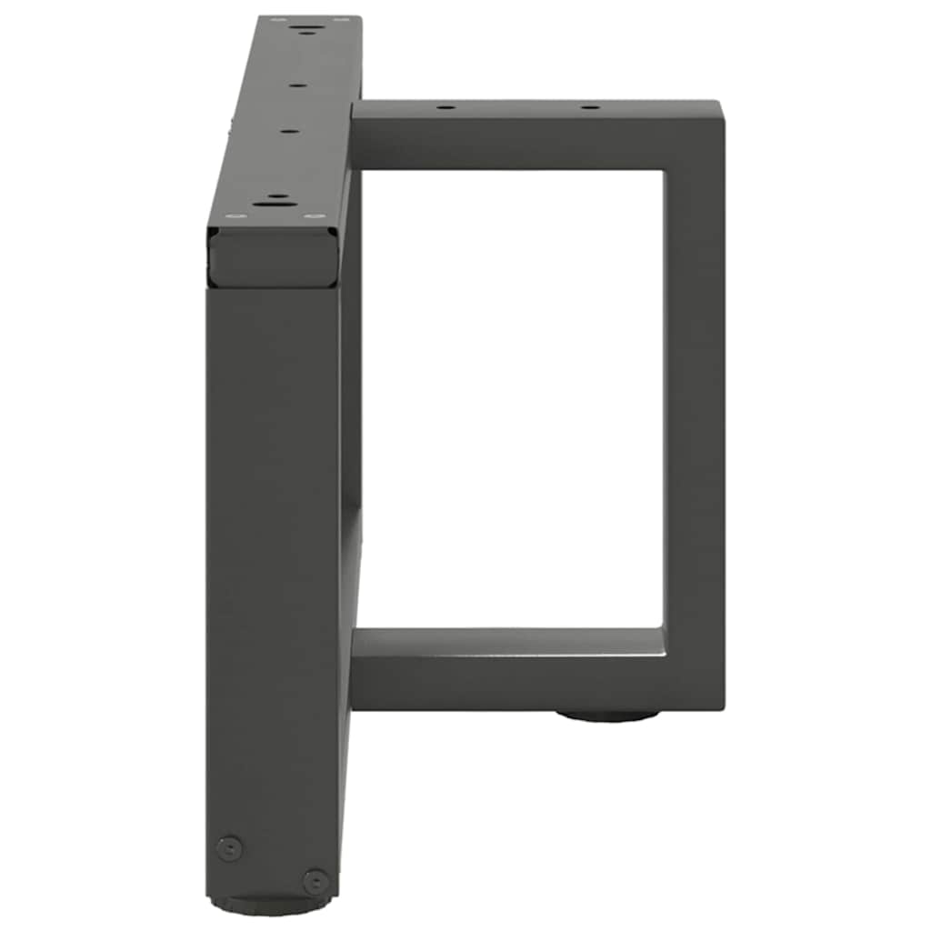 Gambe Tavolino da Caffè forma T 2 pz Antracite 60x25x(30-31) cm