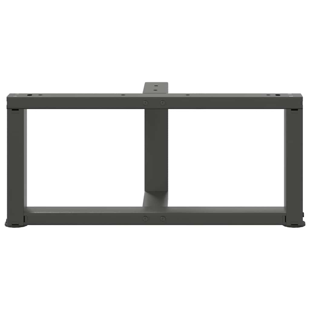 Gambe Tavolino da Caffè forma T 2 pz Antracite 60x25x(30-31) cm
