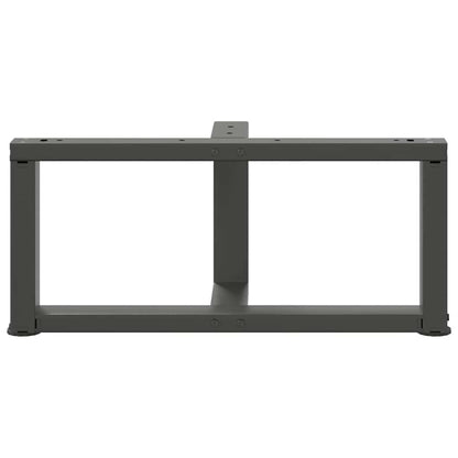 Gambe Tavolino da Caffè forma T 2 pz Antracite 60x25x(30-31) cm