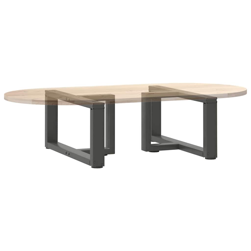 Gambe Tavolino da Caffè forma T 2 pz Antracite 60x25x(30-31) cm