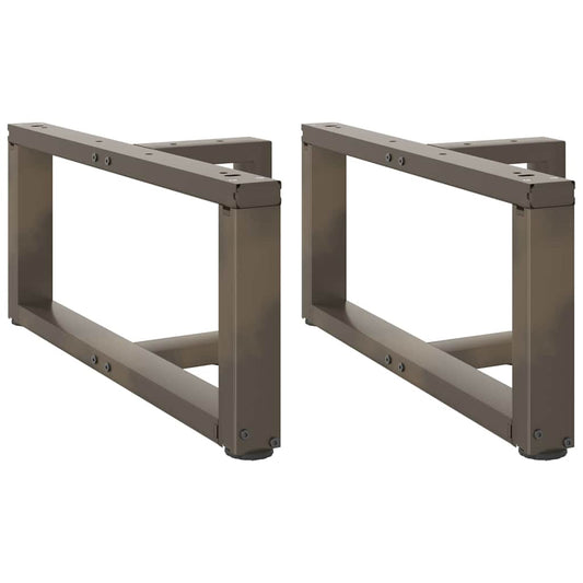 Gambe Tavolino Caffè a T 2 pz Naturale 60x25x(30-31) cm Acciaio