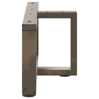 Gambe per Tavolino da Caffè forma T 2 pz Nere 60x25x(30-31) cm
