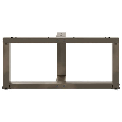 Gambe Tavolino Caffè a T 2 pz Naturale 60x25x(30-31) cm Acciaio