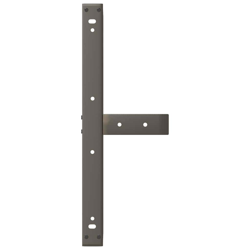 Gambe per Tavolino da Caffè forma T 2 pz Nere 60x25x(30-31) cm