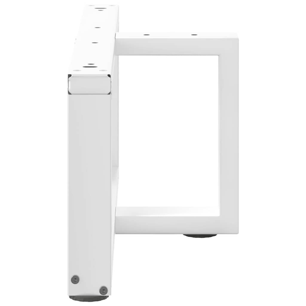 Gambe Tavolino da Caffè a T 2 pz Bianco 70x25x(30-31)cm Acciaio - homemem39