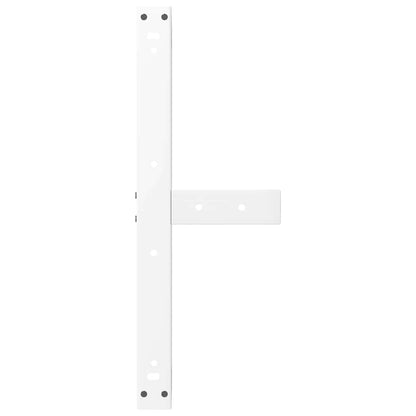 Gambe Tavolino da Caffè a T 2 pz Bianco 70x25x(30-31)cm Acciaio - homemem39