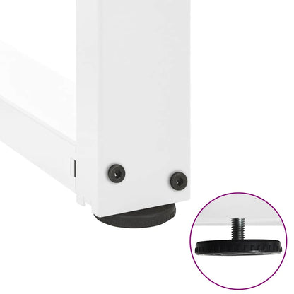 Gambe Tavolino da Caffè a T 2 pz Bianco 70x25x(30-31)cm Acciaio - homemem39