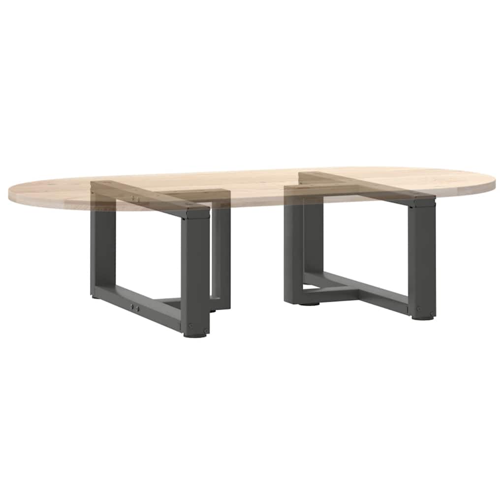 Gambe Tavolino da Caffè forma T 2 pz Antracite 70x25x(30-31) cm