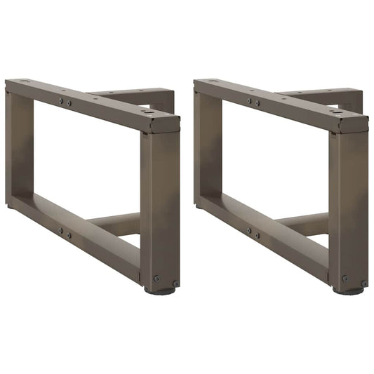 Gambe Tavolino Caffè a T 2 pz Naturale 70x25x(30-31) cm Acciaio