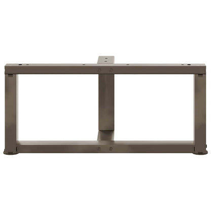 Gambe Tavolino Caffè a T 2 pz Naturale 70x25x(30-31) cm Acciaio
