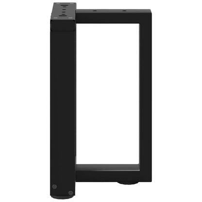 Gambe per Tavolino da Caffè forma T 2 pz Nere 28x25x(42-43) cm