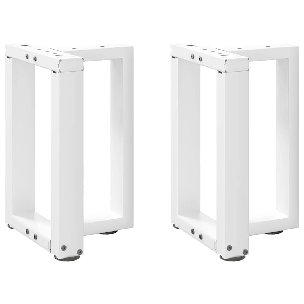 Gambe Tavolino da Caffè a T 2 pz Bianco 28x25x(42-43)cm Acciaio - homemem39