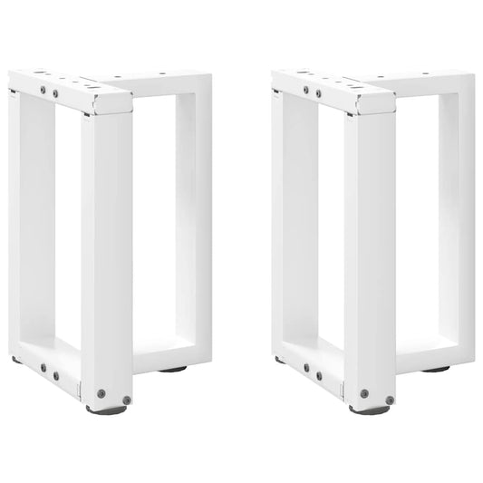 Gambe Tavolino da Caffè a T 2 pz Bianco 28x25x(42-43)cm Acciaio - homemem39