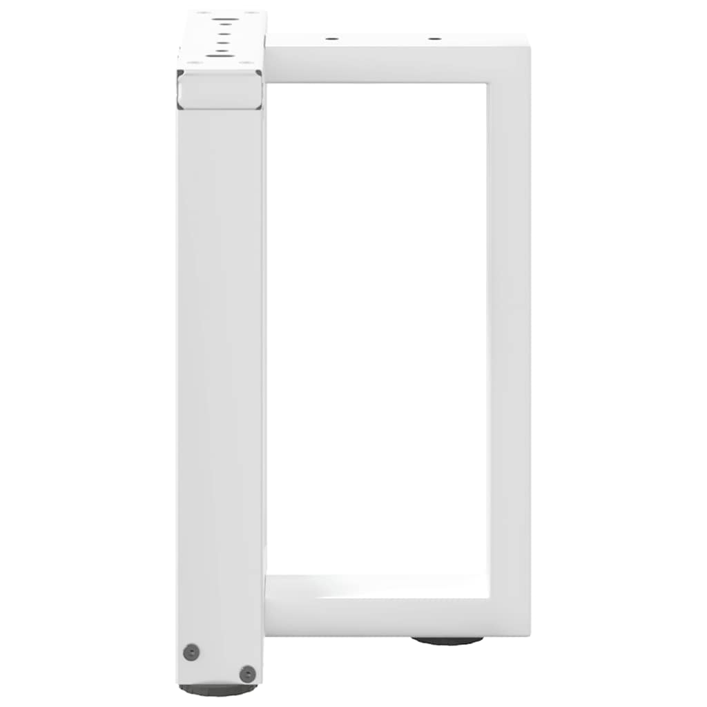 Gambe Tavolino da Caffè a T 2 pz Bianco 28x25x(42-43)cm Acciaio - homemem39