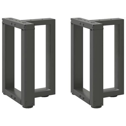 Gambe Tavolino Caffè a T 2 pz Antracite 28x25x(42-43)cm Acciaio - homemem39