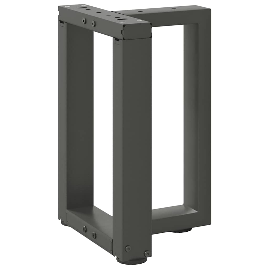 Gambe Tavolino Caffè a T 2 pz Antracite 28x25x(42-43)cm Acciaio - homemem39
