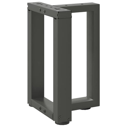 Gambe Tavolino Caffè a T 2 pz Antracite 28x25x(42-43)cm Acciaio - homemem39