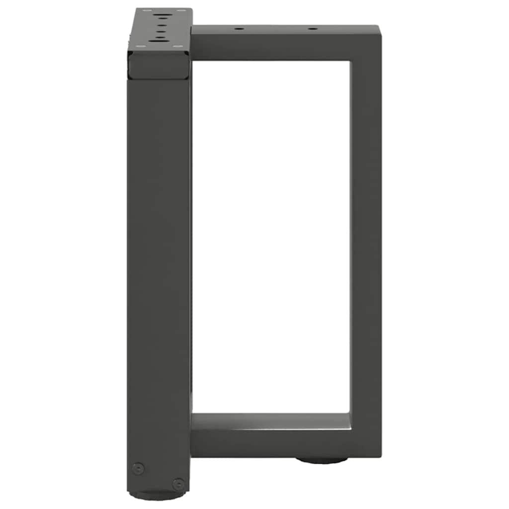 Gambe Tavolino Caffè a T 2 pz Antracite 28x25x(42-43)cm Acciaio - homemem39