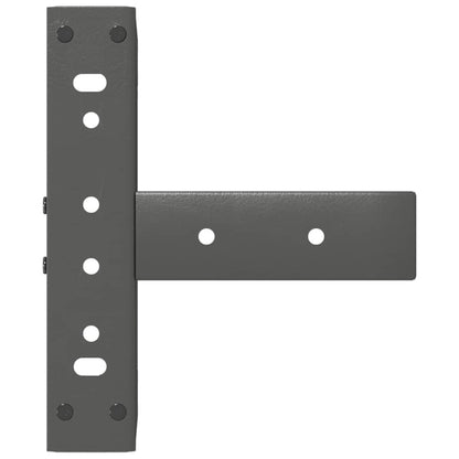 Gambe Tavolino Caffè a T 2 pz Antracite 28x25x(42-43)cm Acciaio - homemem39