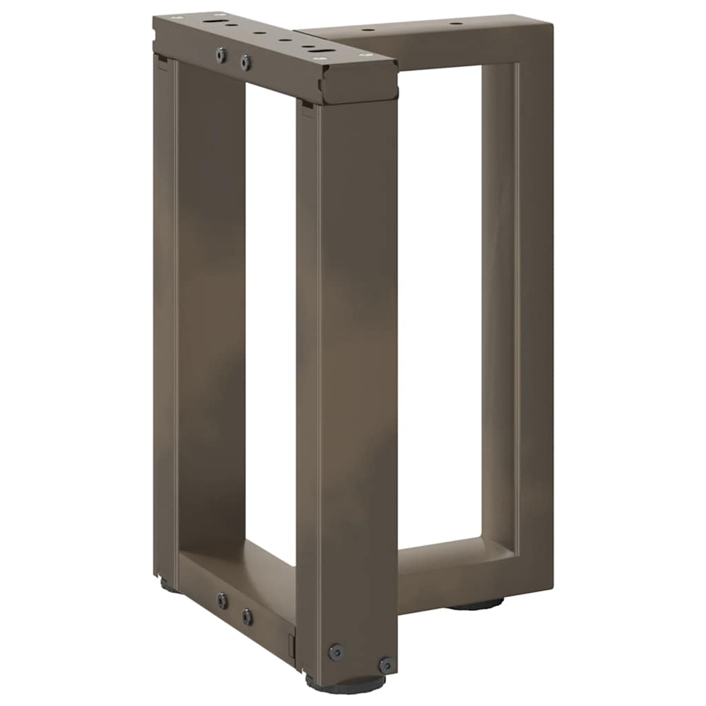 Gambe per Tavolino da Caffè forma T 2 pz Nere 28x25x(42-43) cm