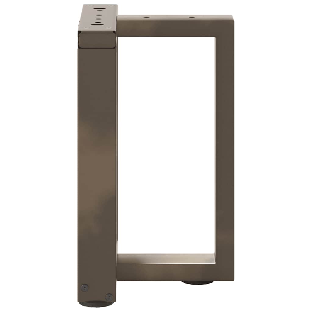 Gambe per Tavolino da Caffè forma T 2 pz Nere 28x25x(42-43) cm