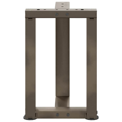 Gambe per Tavolino da Caffè forma T 2 pz Nere 28x25x(42-43) cm