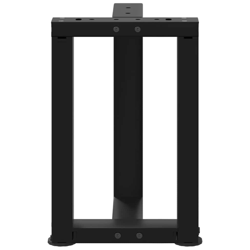 Gambe per Tavolino da Caffè forma T 2 pz Nere 38x25x(42-43) cm
