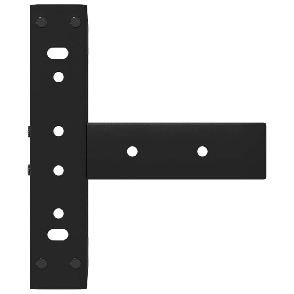 Gambe per Tavolino da Caffè forma T 2 pz Nere 38x25x(42-43) cm
