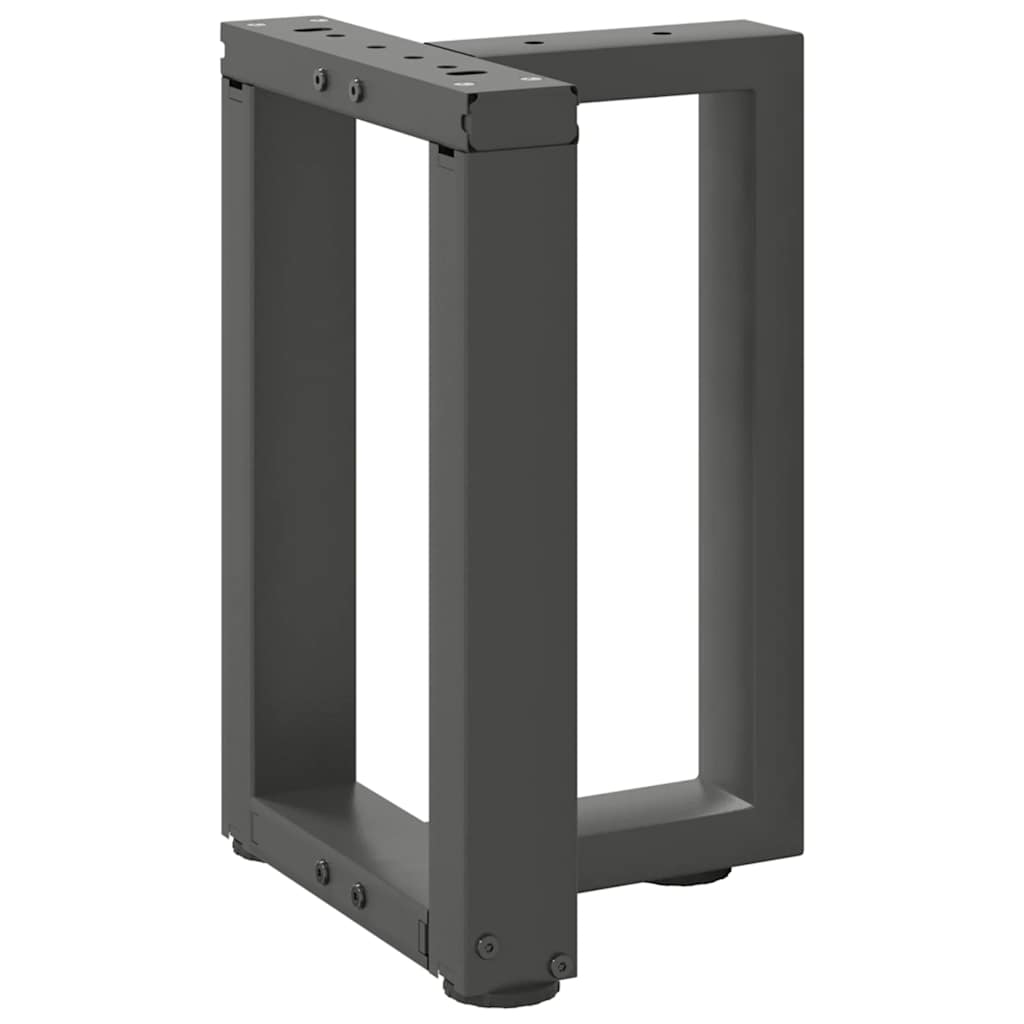 Gambe Tavolino Caffè a T 2 pz Antracite 38x25x(42-43)cm Acciaio - homemem39