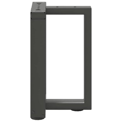 Gambe Tavolino Caffè a T 2 pz Antracite 38x25x(42-43)cm Acciaio - homemem39