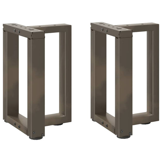 Gambe Tavolino Caffè a T 2 pz Naturale 38x25x(42-43) cm Acciaio - homemem39
