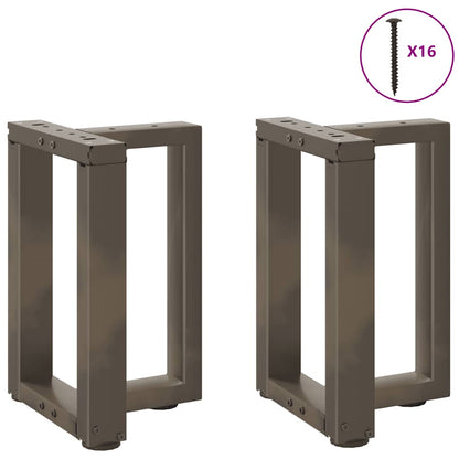 Gambe per Tavolino da Caffè forma T 2 pz Nere 38x25x(42-43) cm